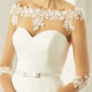 Nude/Ivory Stretch Lace Wedding Dress Topper